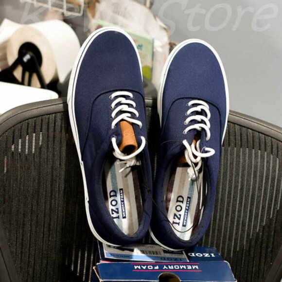 Izod Men's Canvas Shoe‎ -Navy - Picture 7 of 7
